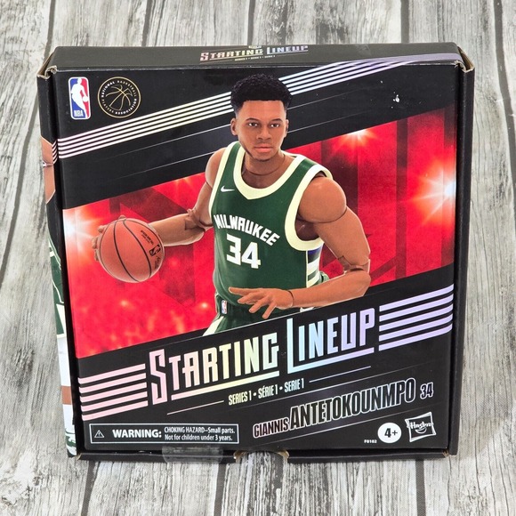 Hasbro Other - Hasbro Giannis Antetokounmpo Bucks NBA Starting Lineup SLU Series 1 Sealed NEW